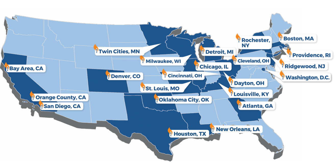 ISP communities across the United States