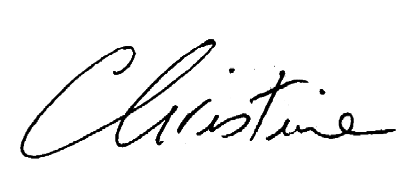 Christine's signature
